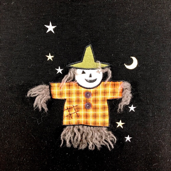 Hampshire Studio Black Graphic Halloween Tee Sz M - Picture 4 of 5